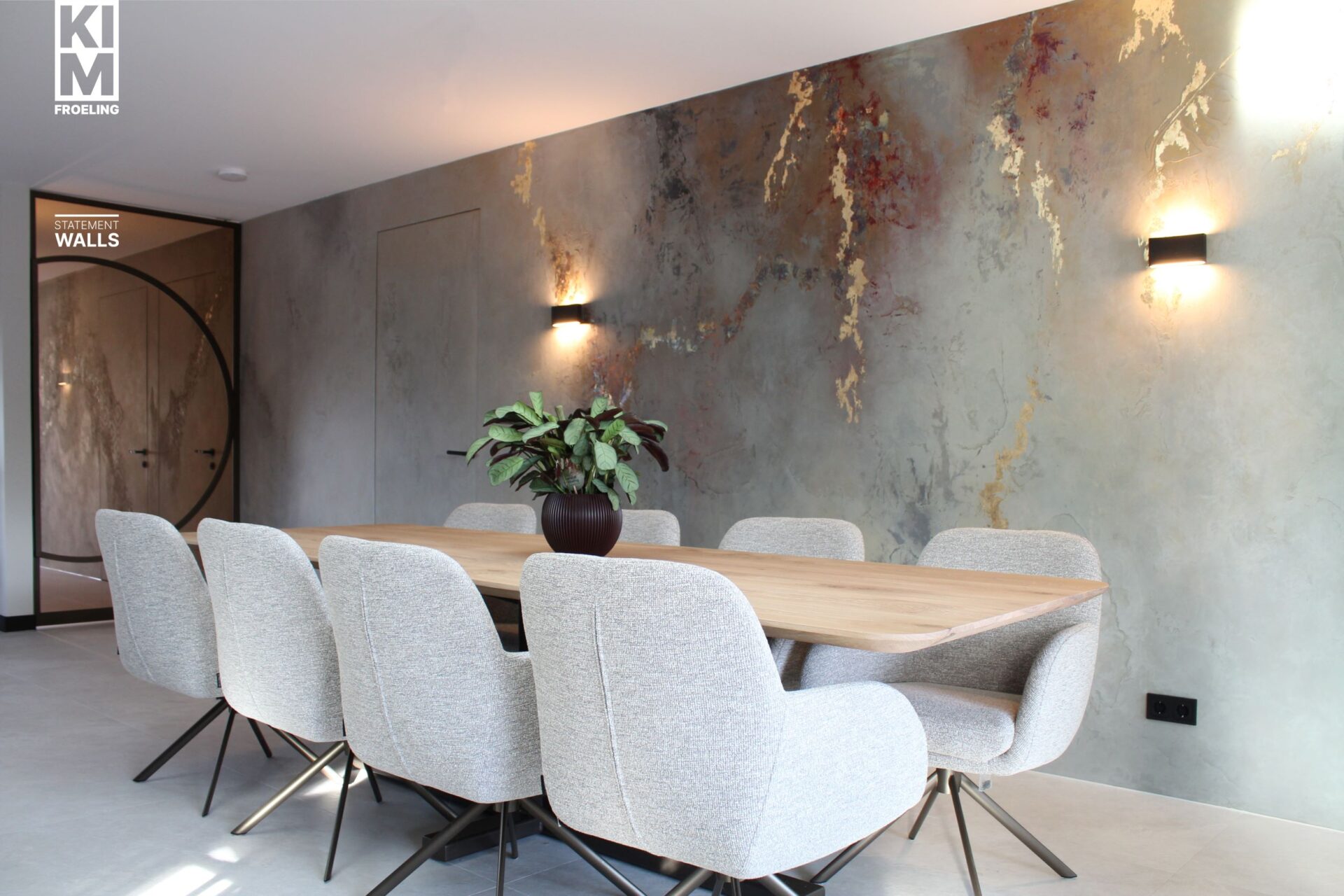 Exclusieve wandafwerking Kim Froeling villa Rijsbergen